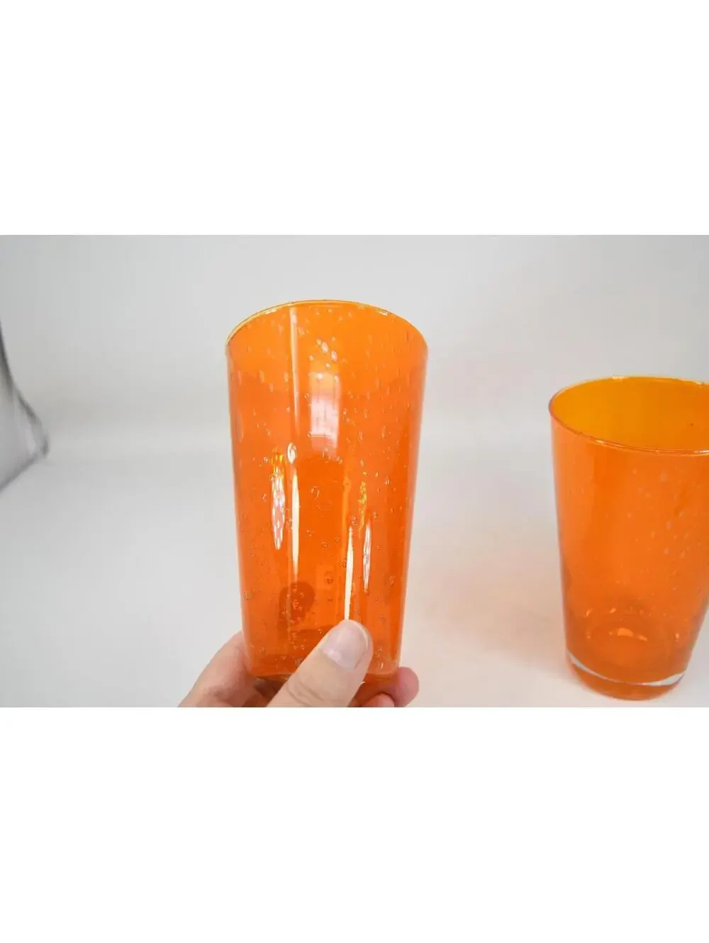 Pottery Barn Monterey Art Glass Orange 5.5